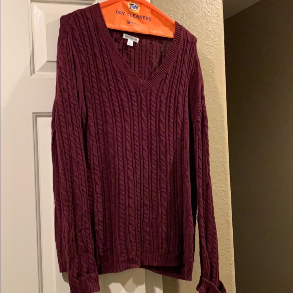 Dark purple knitted sweater